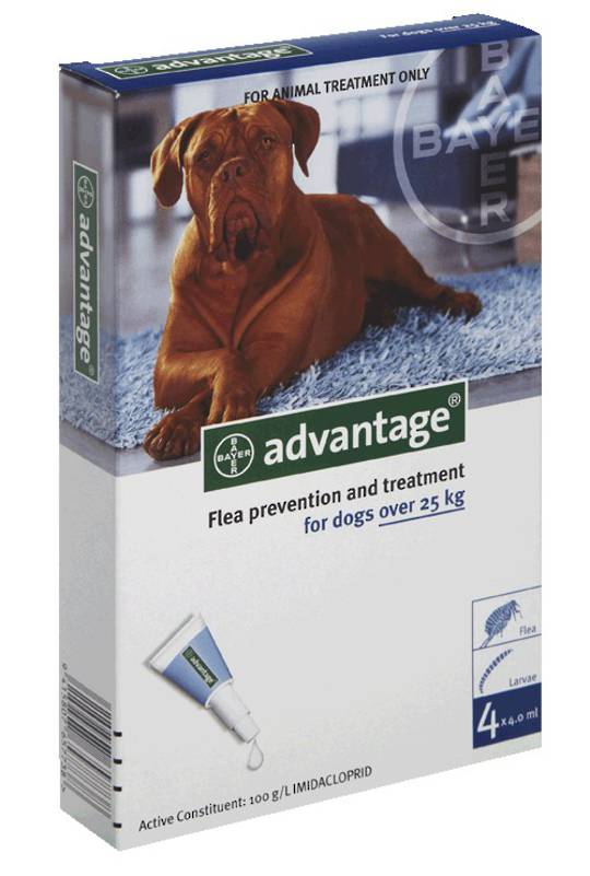 Advantage Spot-on Flea Treatment for Large Dogs (Blue / 6 pippets)